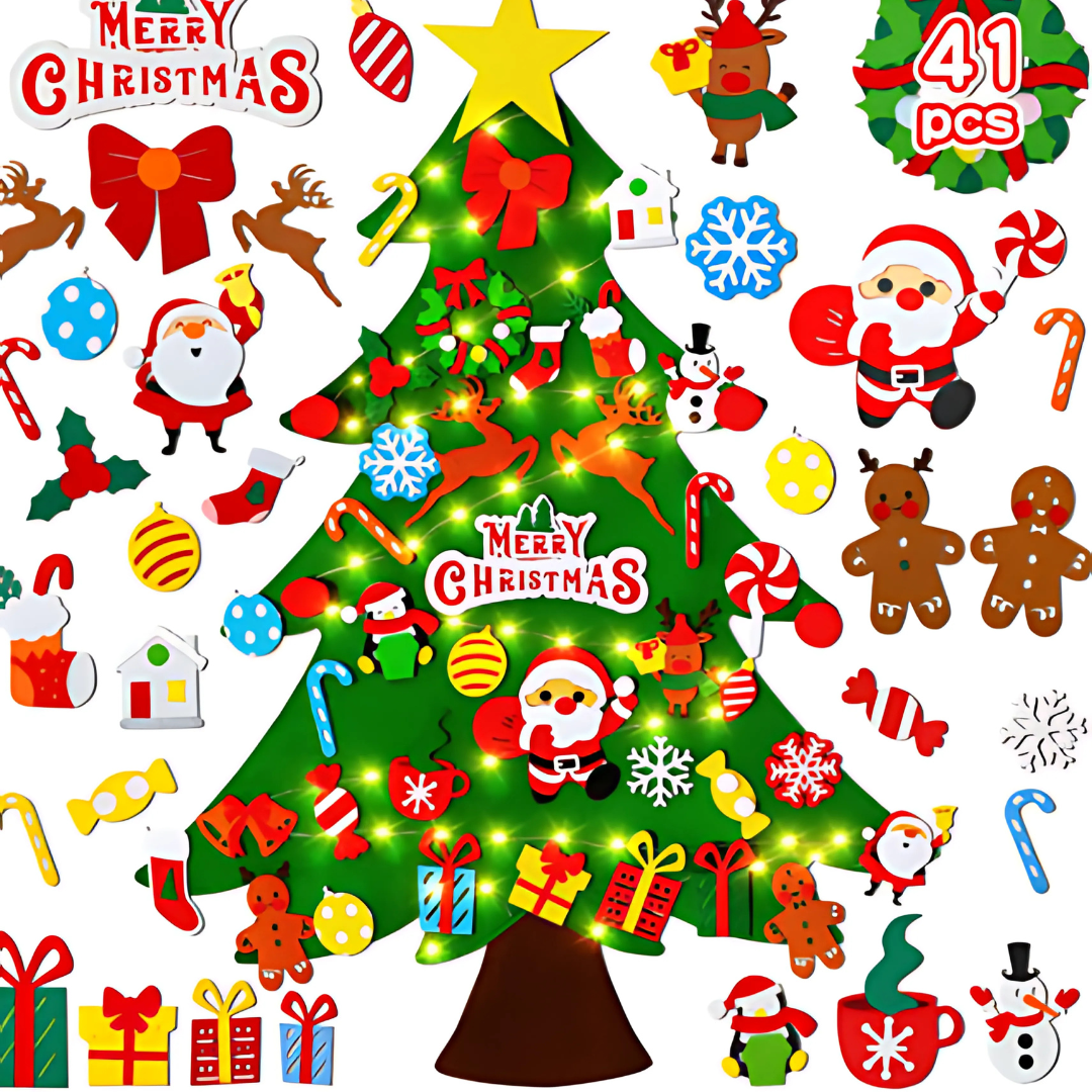 BowLift | Felt Christmas Tree with Ornaments for Kids