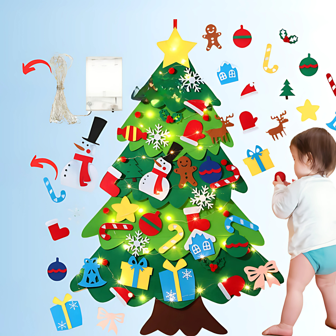 BowLift | Felt Christmas Tree with Ornaments for Kids