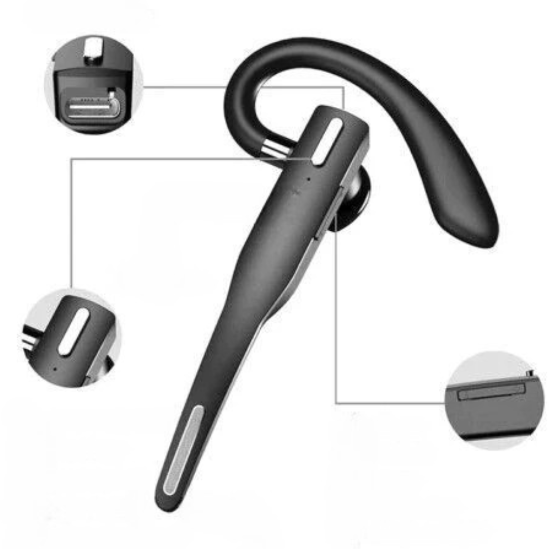 BowLift | Bluetooth Headset with Mic Noise Cancelling Earpiece