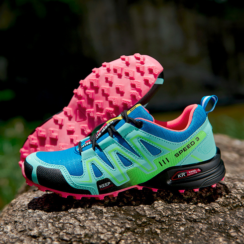 BowLift | Summit Climber Hiking Boots in Blue and Green