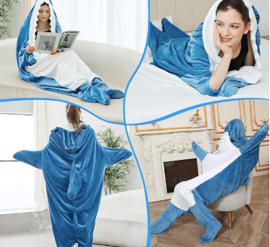 BowLift | Cuddly shark romper for children & adults