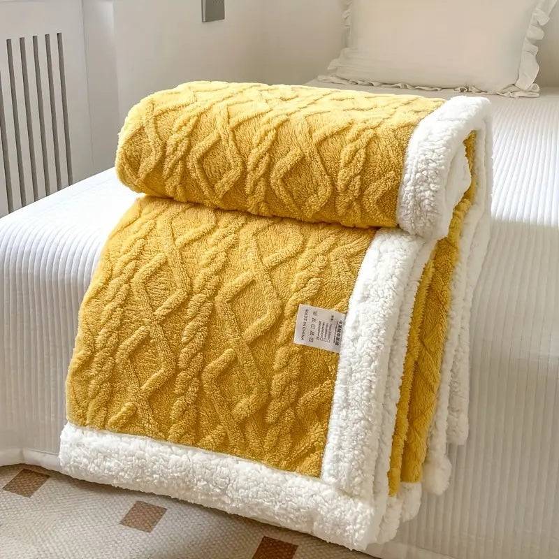 BowLift | Fleece Throw Blanket Sherpa Reversible Bed Cover