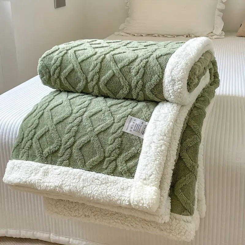 BowLift | Fleece Throw Blanket Sherpa Reversible Bed Cover