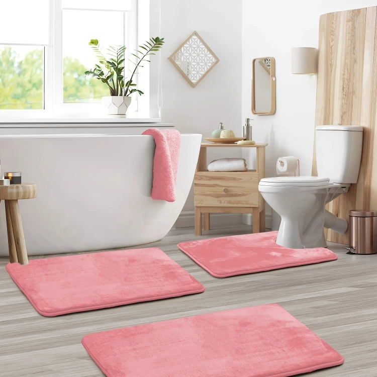 BowLift | Bathroom Mat Set Memory Foam Non Slip