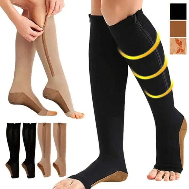 BowLift | Compression Socks with Zipper for Support and Relief