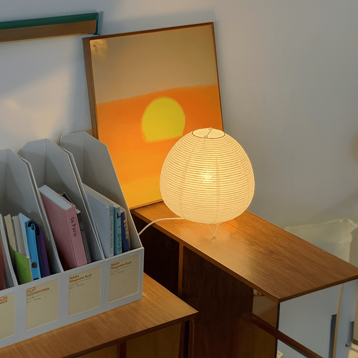 BowLift | ZenGlow – Elegant table lamp in Wabi Sabi style for a soothing interior