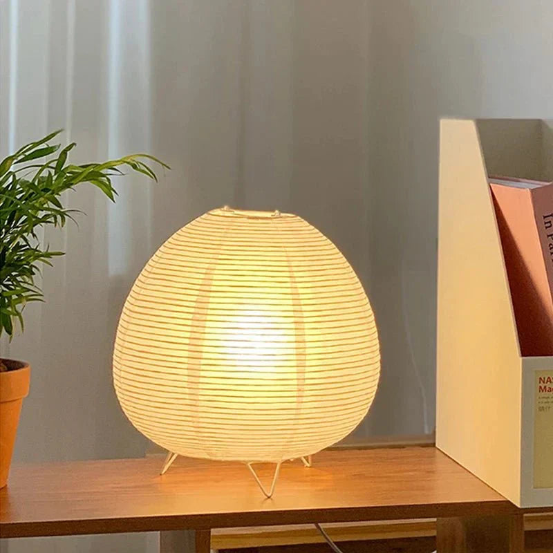 BowLift | ZenGlow – Elegant table lamp in Wabi Sabi style for a soothing interior