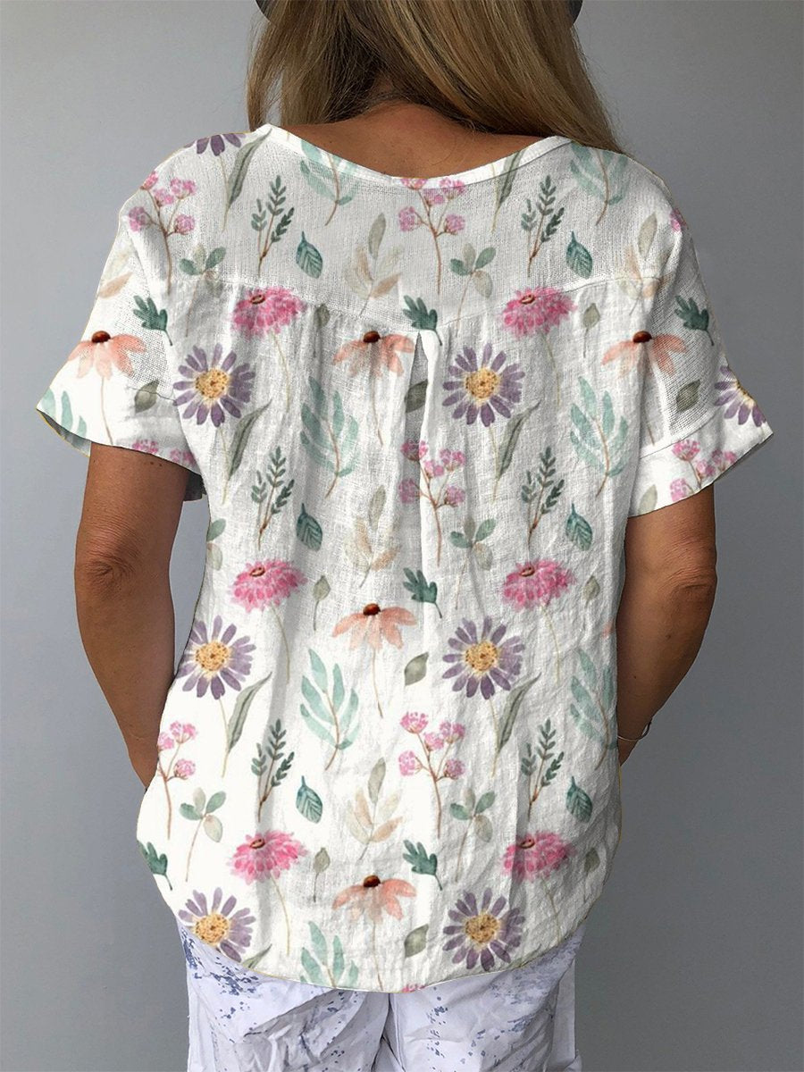 Vintage Floral Print Shirt