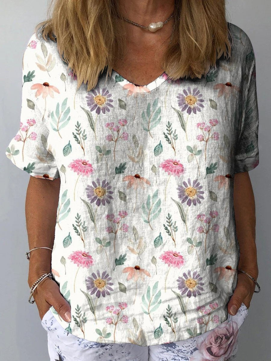 Vintage Floral Print Shirt