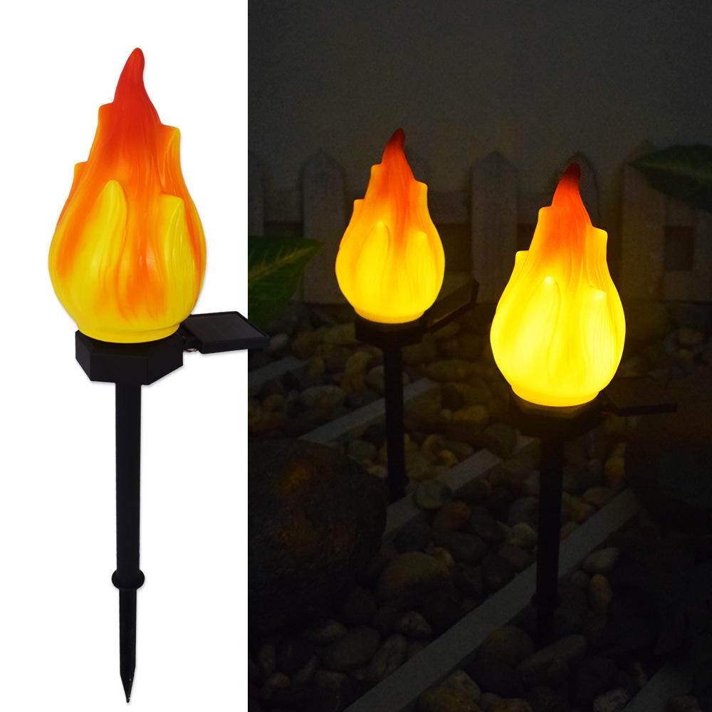 BowLift | Solar outdoor lights with flickering flame, solar lights for outside, waterproof LED flame torches, solar outdoor lights for camping garden landscape patio path outdoor decoration