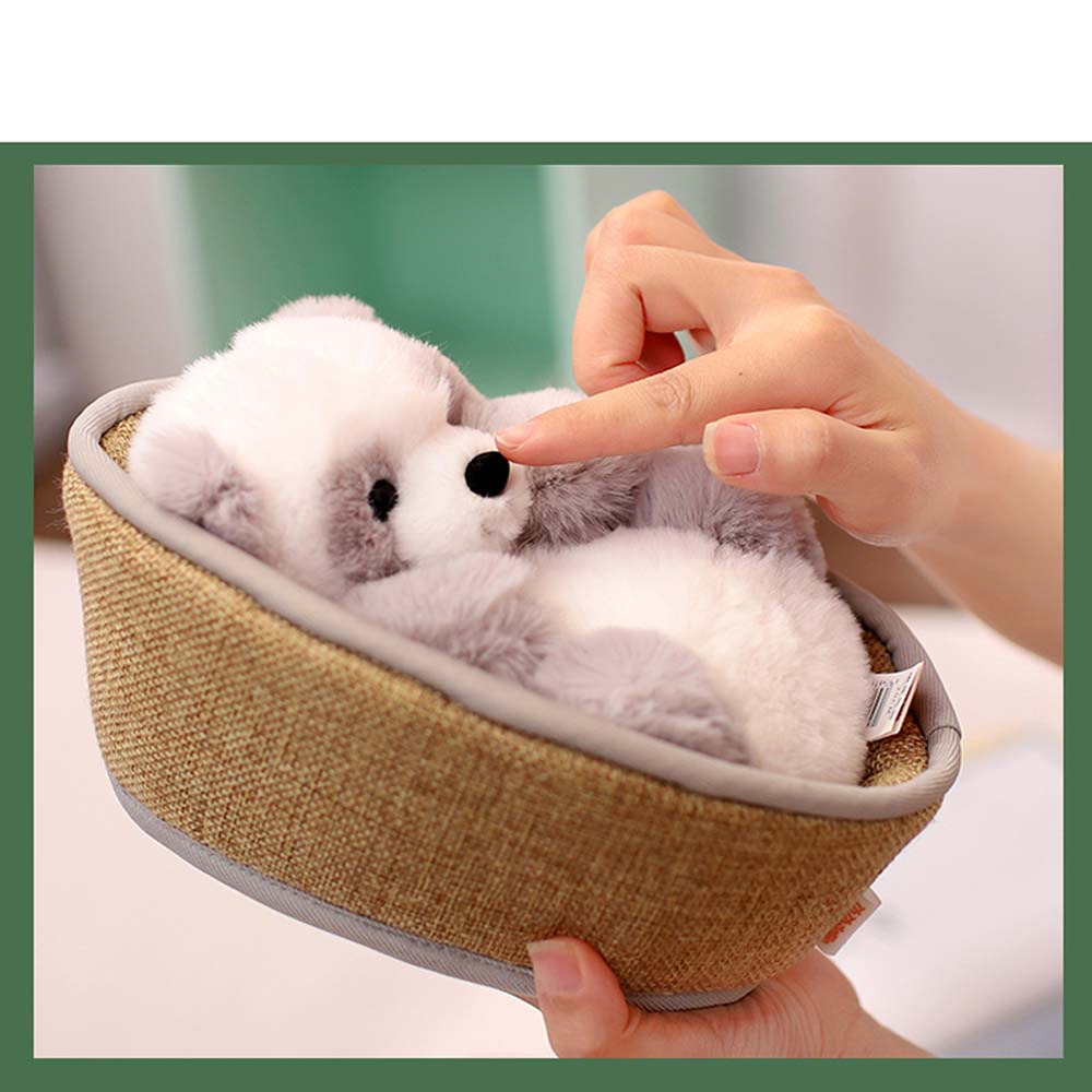 BowLift | Kawaii Baby Panda In Basket Plush Toy