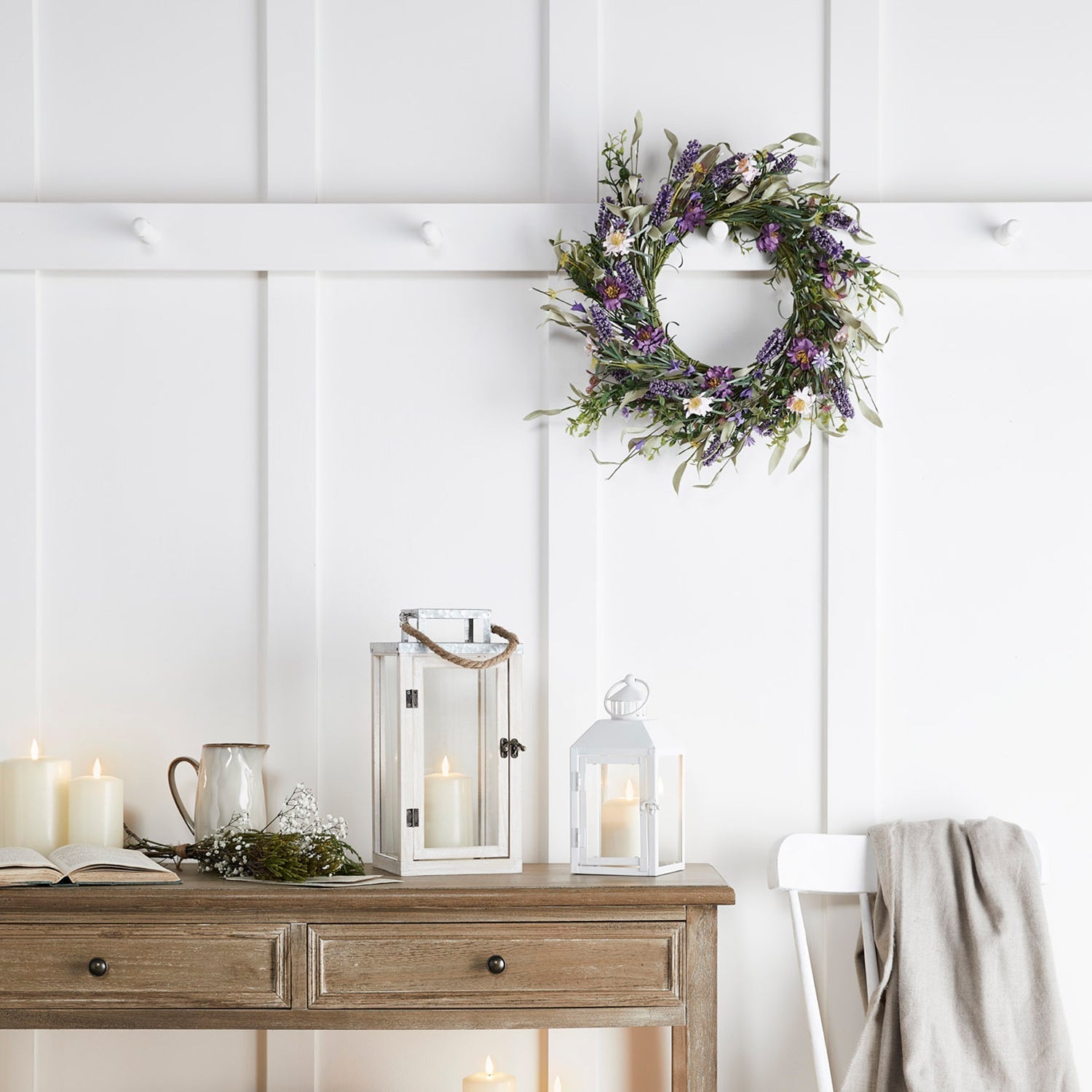 BowLift | Christmas Wreath Artificial Lavender Floral Decoration