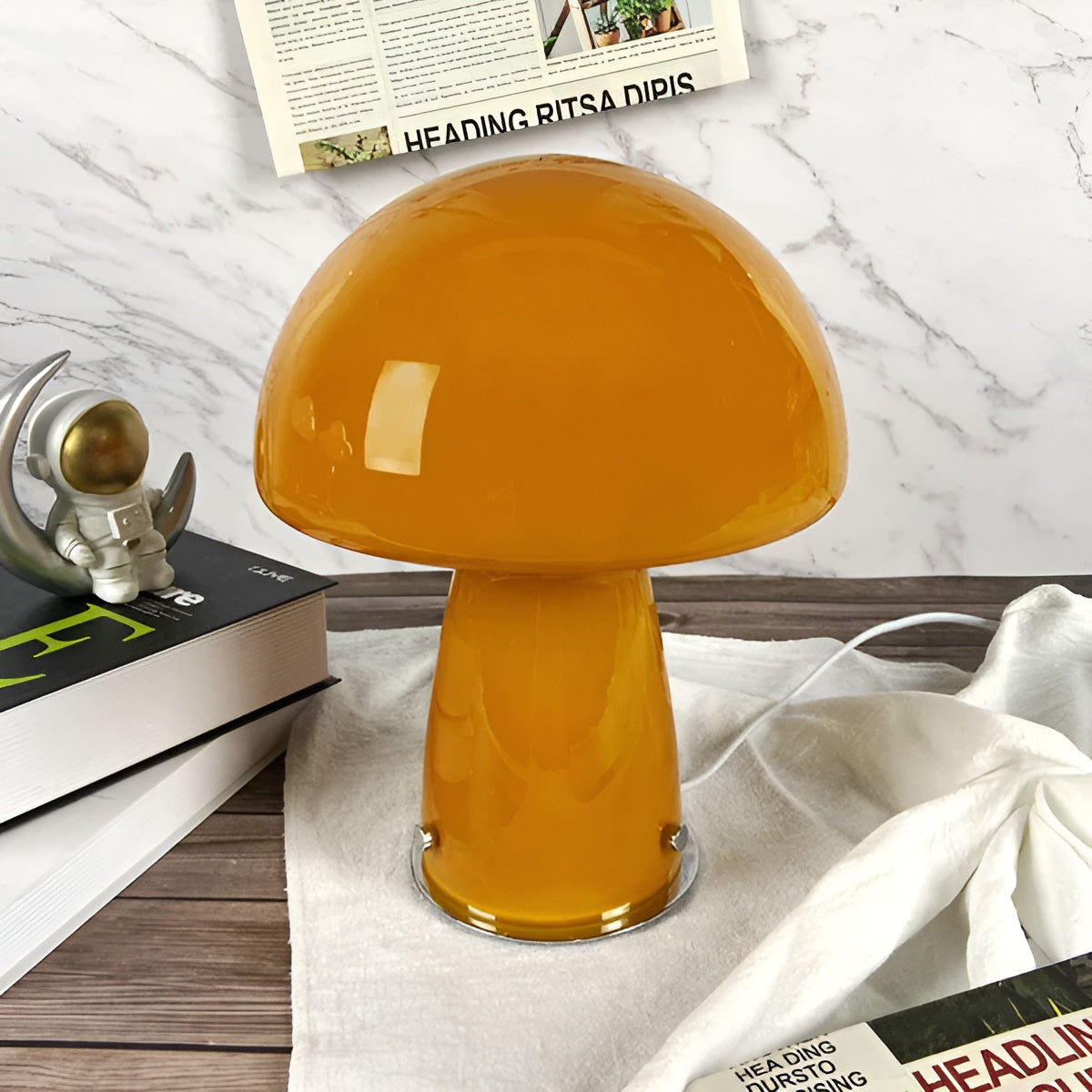 BowLift | GlowMush – Scandinavian table lamp with artistic warmth