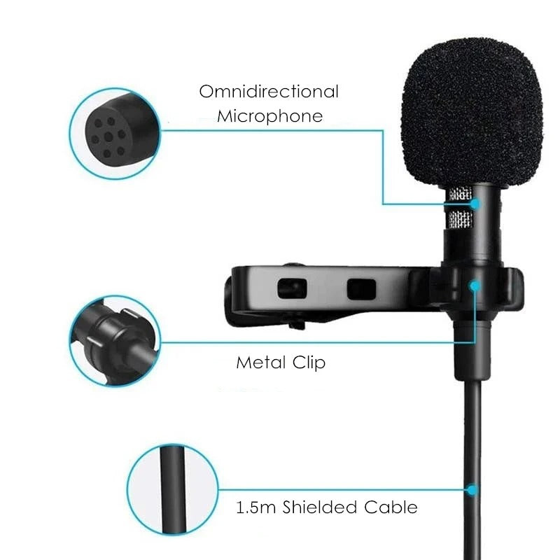 BowLift | 3.5mm Jack or USB Wired Mini Microphone - Profesional Mic for Laptops and Conferences