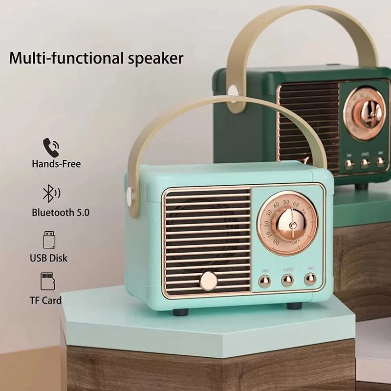 BowLift | EchoWave™ | Vintage Bluetooth Speaker with Retro Design | Portable Wireless Audio for Home & Outdoor Use
