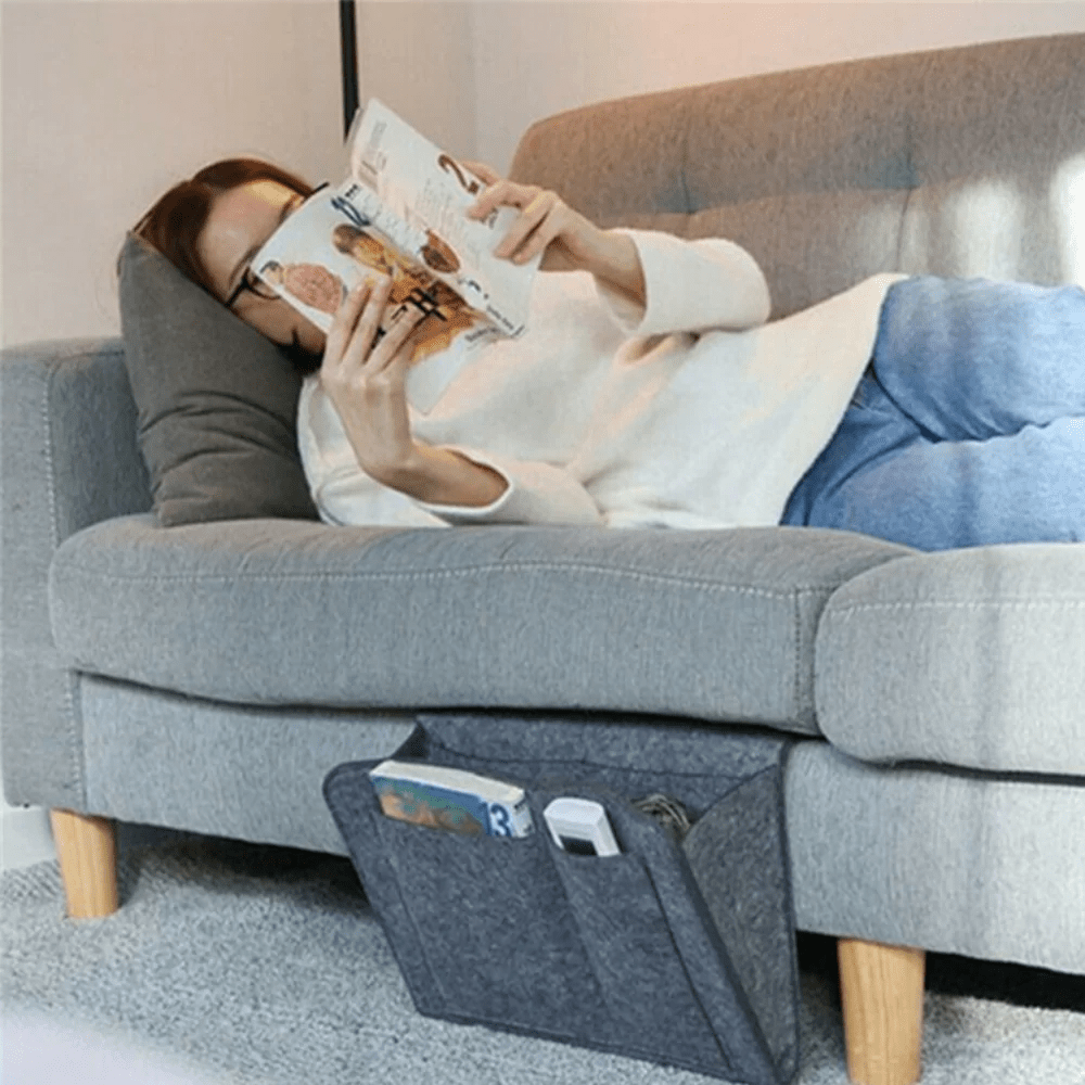 BowLift | Elegant Bedside Caddy – Durable Felt Nightstand Organiser | Stylish & Practical Storage Solution