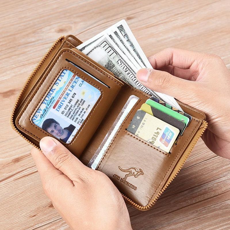 BowLift | Kangaroo Men's RFID-blocking Wallet, Multifunctional Credit Card Holder