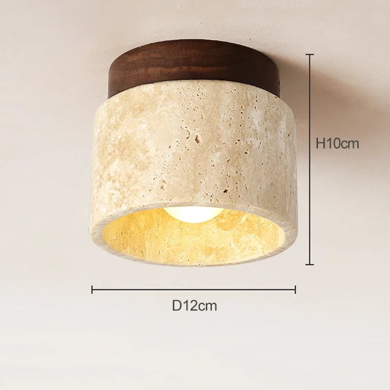 BowLift | Ceiling Light Marble Wood Modern Minimalist Lamp