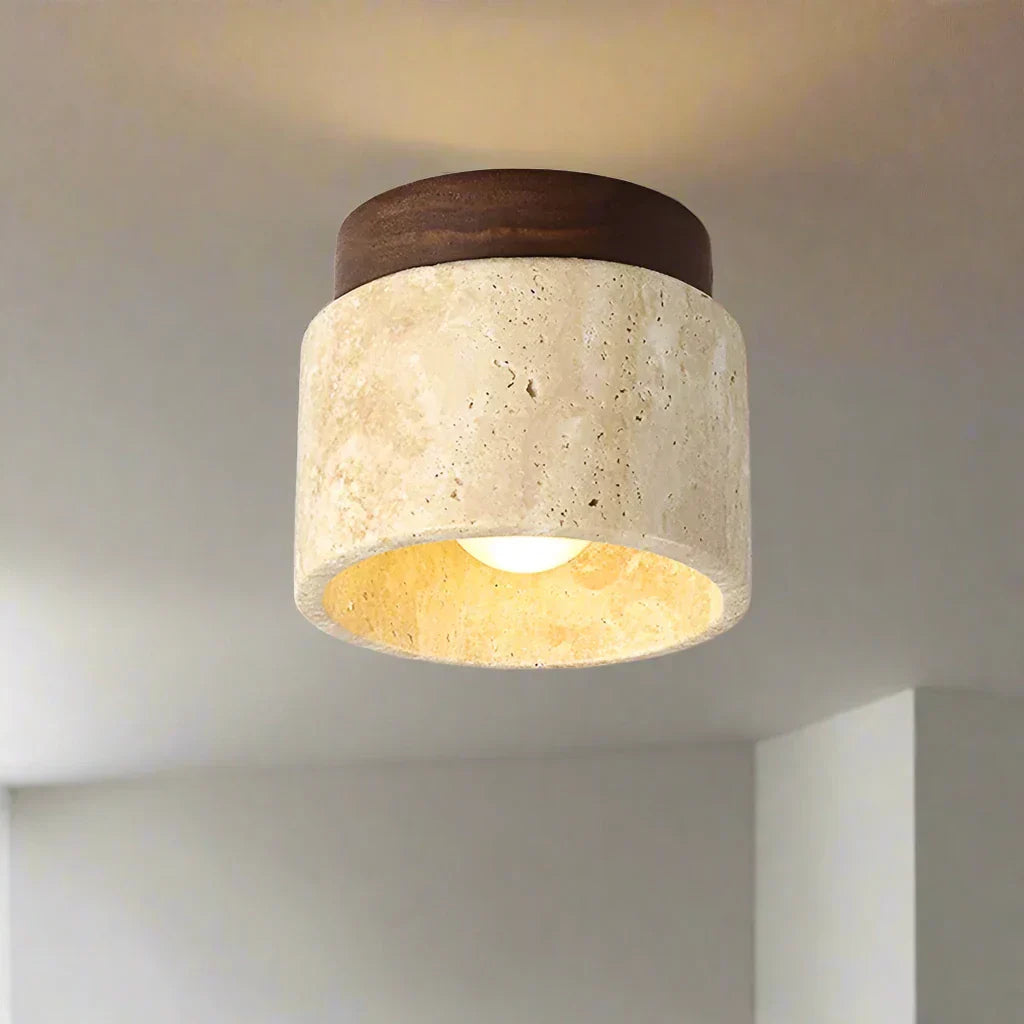 BowLift | Ceiling Light Marble Wood Modern Minimalist Lamp