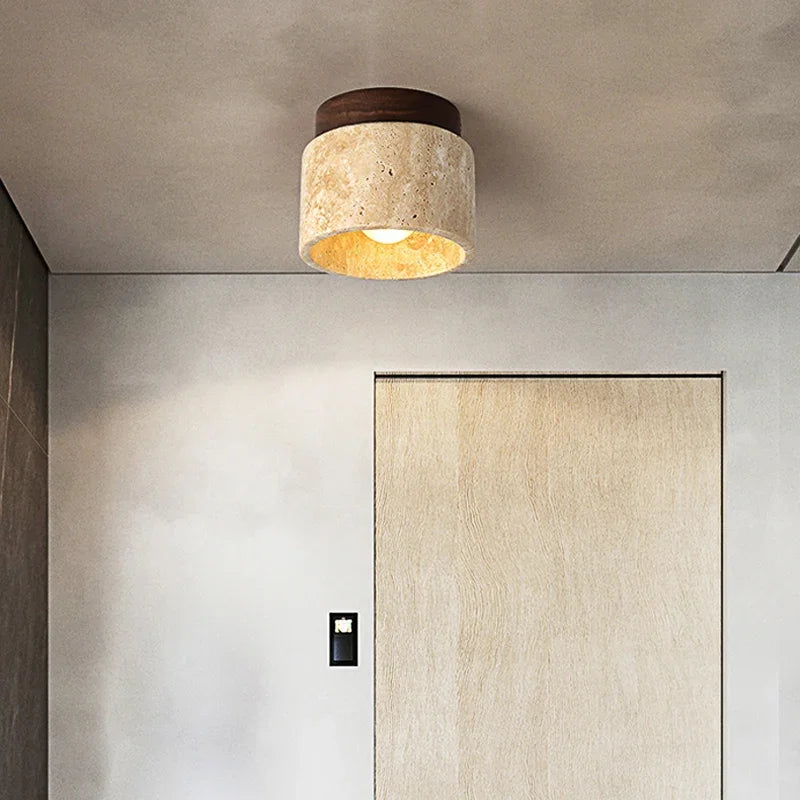 BowLift | Ceiling Light Marble Wood Modern Minimalist Lamp