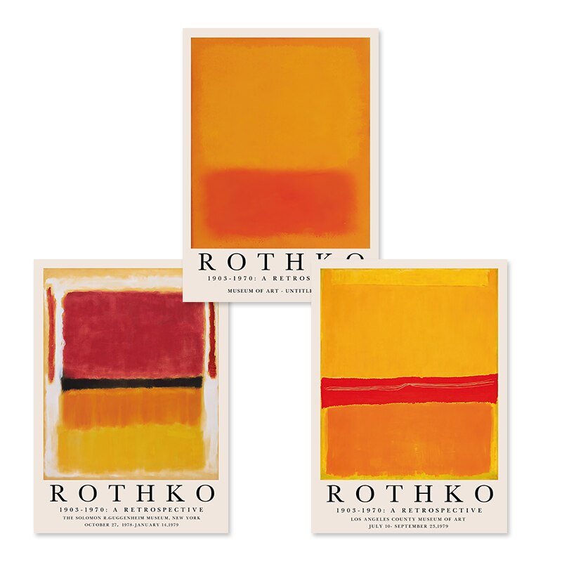 BowLift | ArtLuxe Modern Abstract Rothko Wall Art Poster | Canvas | Minimalist Design | Decor for Living Room & Office