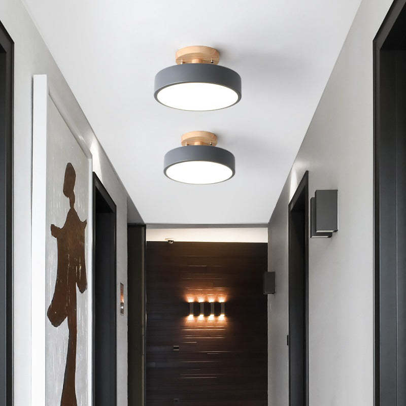 BowLift | Ceiling Light Wood Frame Flush Mount Lamp
