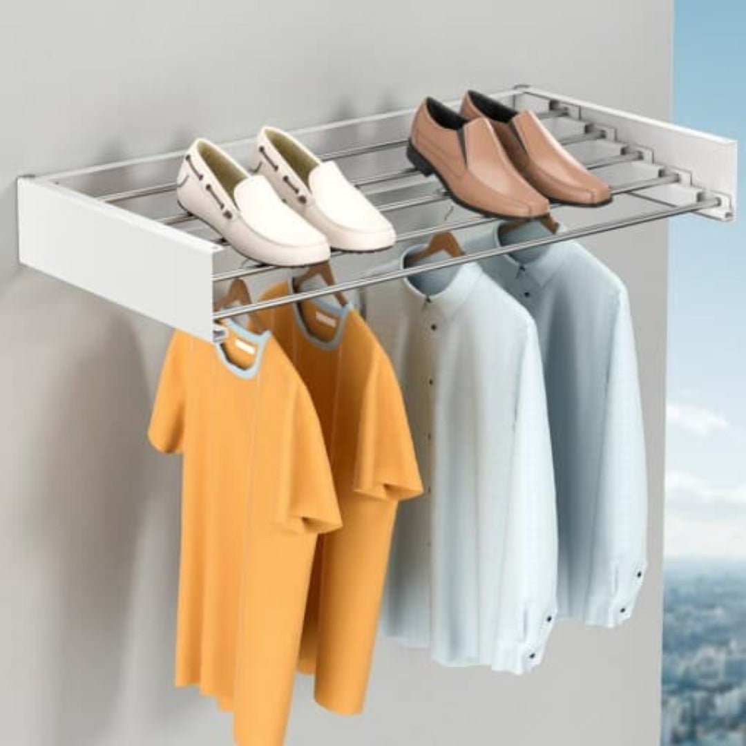 BowLift | Foldable Wall-Mounted Drying Rack – Space-Saving Laundry Drying Solution