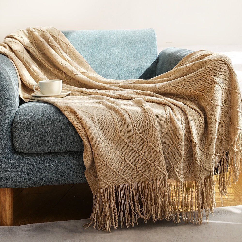 BowLift | Blanket Knitted Sofa Throw Scandinavian Style