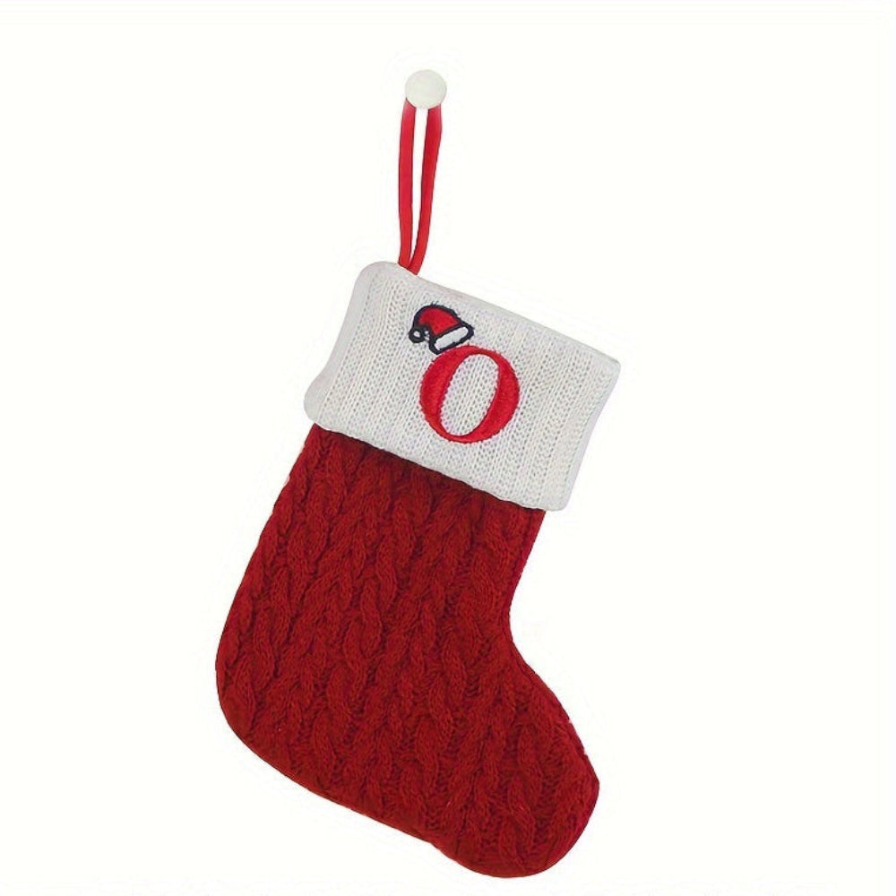 BowLift | Christmas Stocking Knit Monogram Alphabet Decorative Holiday Sock