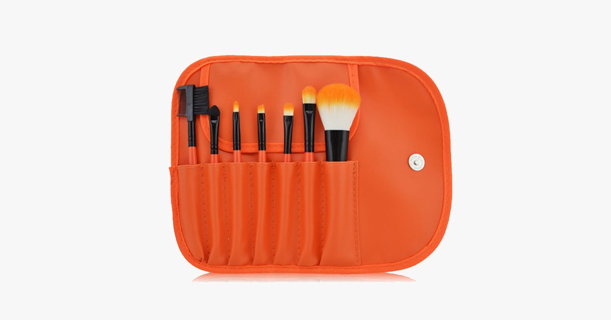 BowLift | 7-piece classic brush set in orange