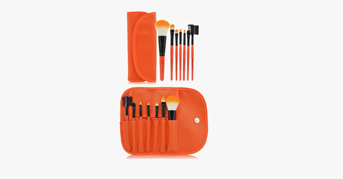 BowLift | 7-piece classic brush set in orange