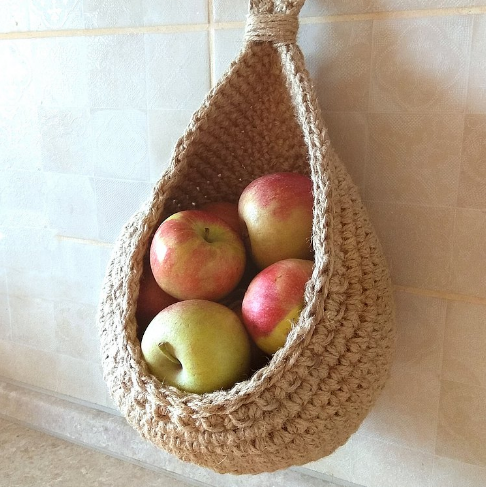 BowLift | Hanging Jute Wall Baskets for Fruit & Vegetables