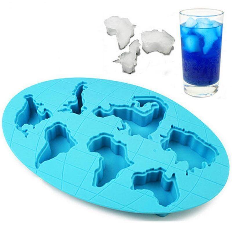 BowLift | Earth Continents Silicone Ice Tray Mold