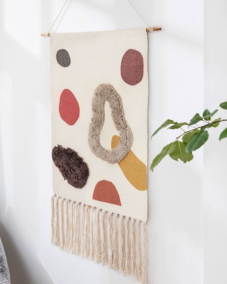 BowLift | Handwoven Cotton Wall Tapestry with Geometric Pattern