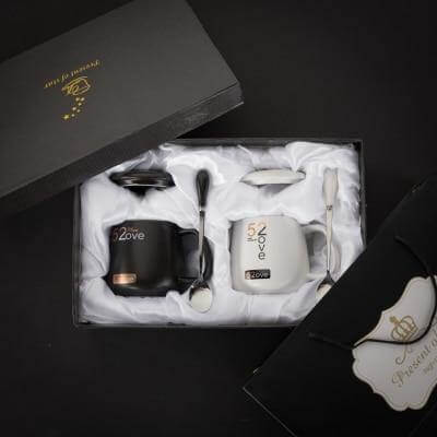 BowLift | Elegant Marble Ceramic Coffee Mug Gift Set