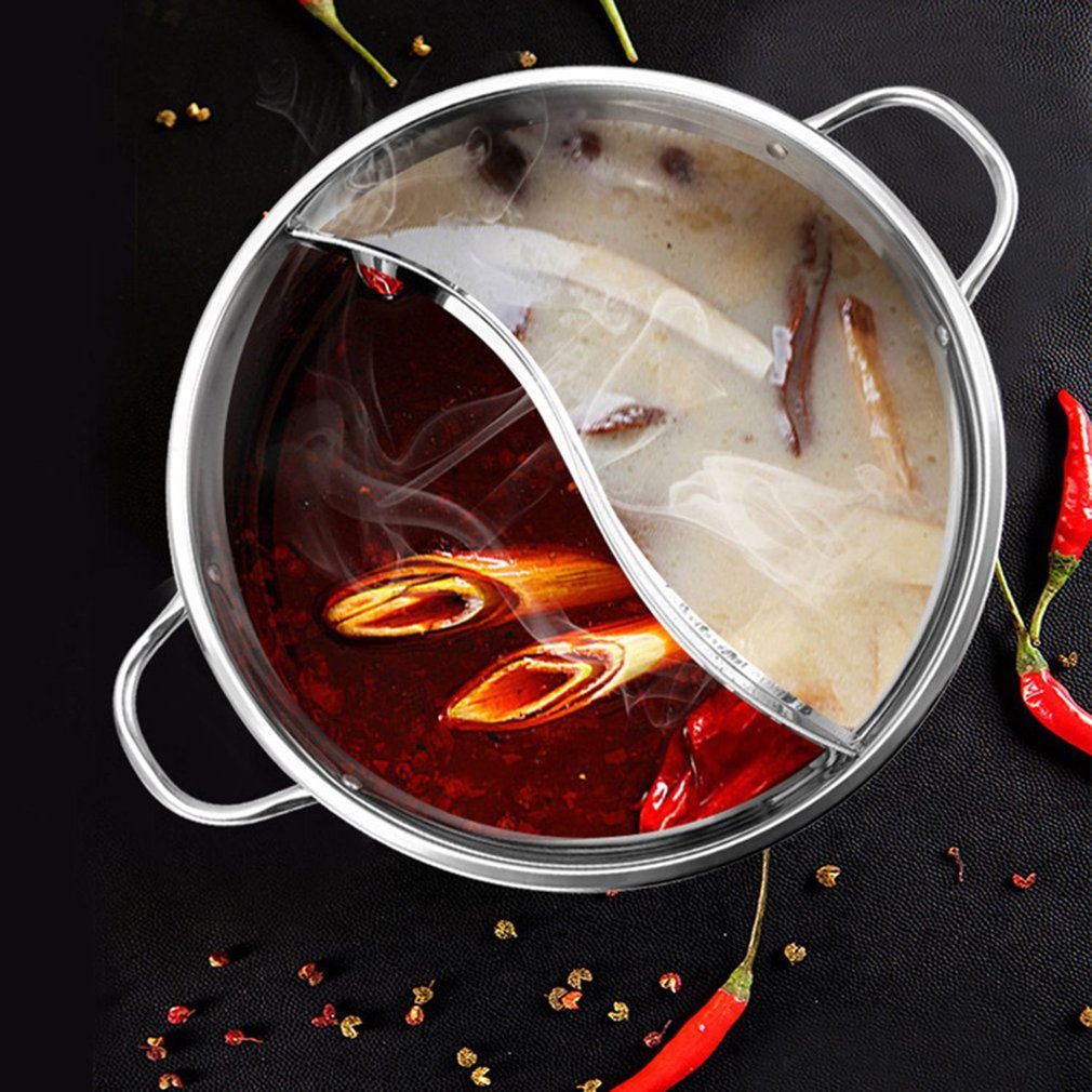 BowLift | Hot Pot Twin Divided Stainless Steel Pan