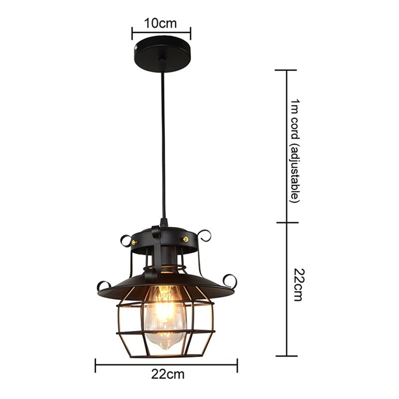BowLift | Retro Antique Industrial Loft Ceiling Lamp