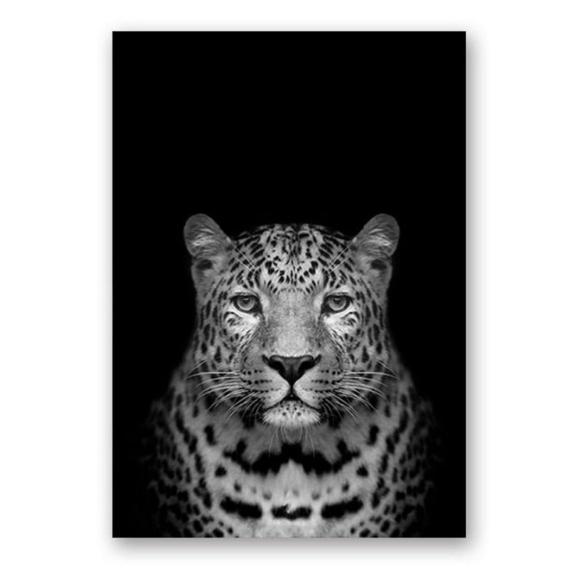 BowLift | Nature Wild Animals Africa Wildlife Black White - Canvas Wall Art Painting
