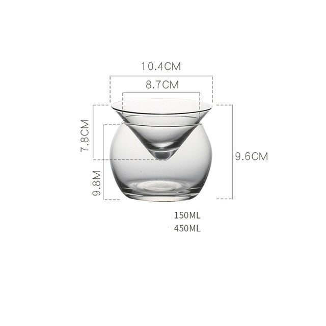 BowLift | Crystal Iced Cone Cocktail Glass