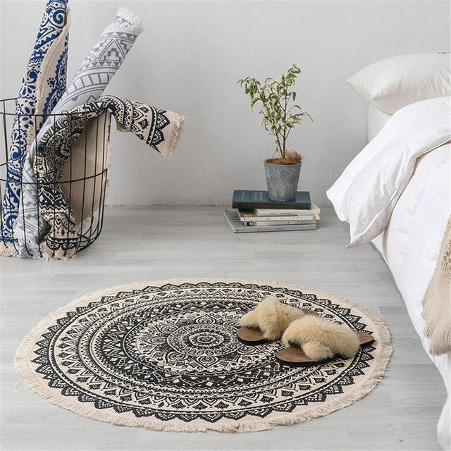 BowLift | Moroccan Boho rug with tassels