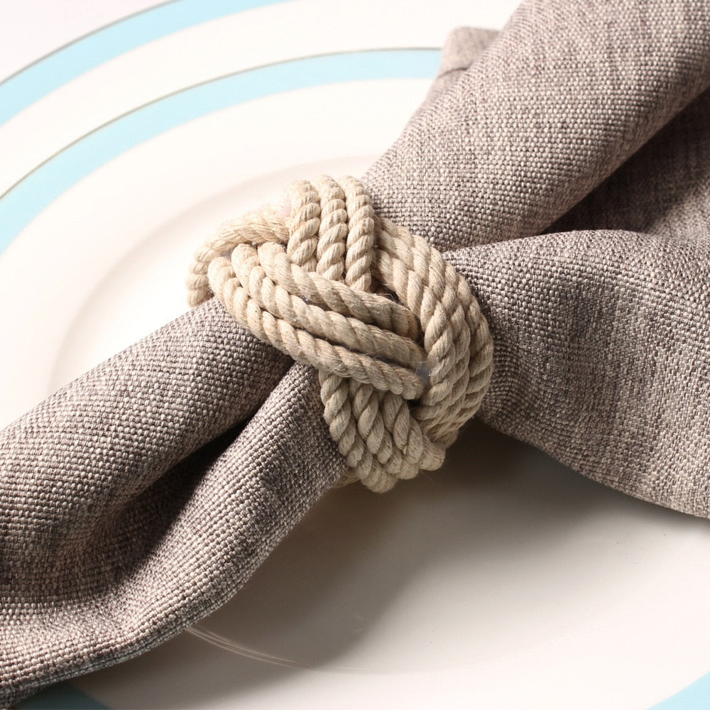 BowLift | Braided Jute Napkin Ring - Set of 10