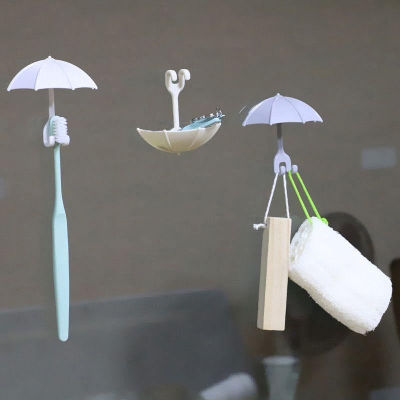 BowLift | 3pcs Set Cute Umbrella Toothbrush Hook