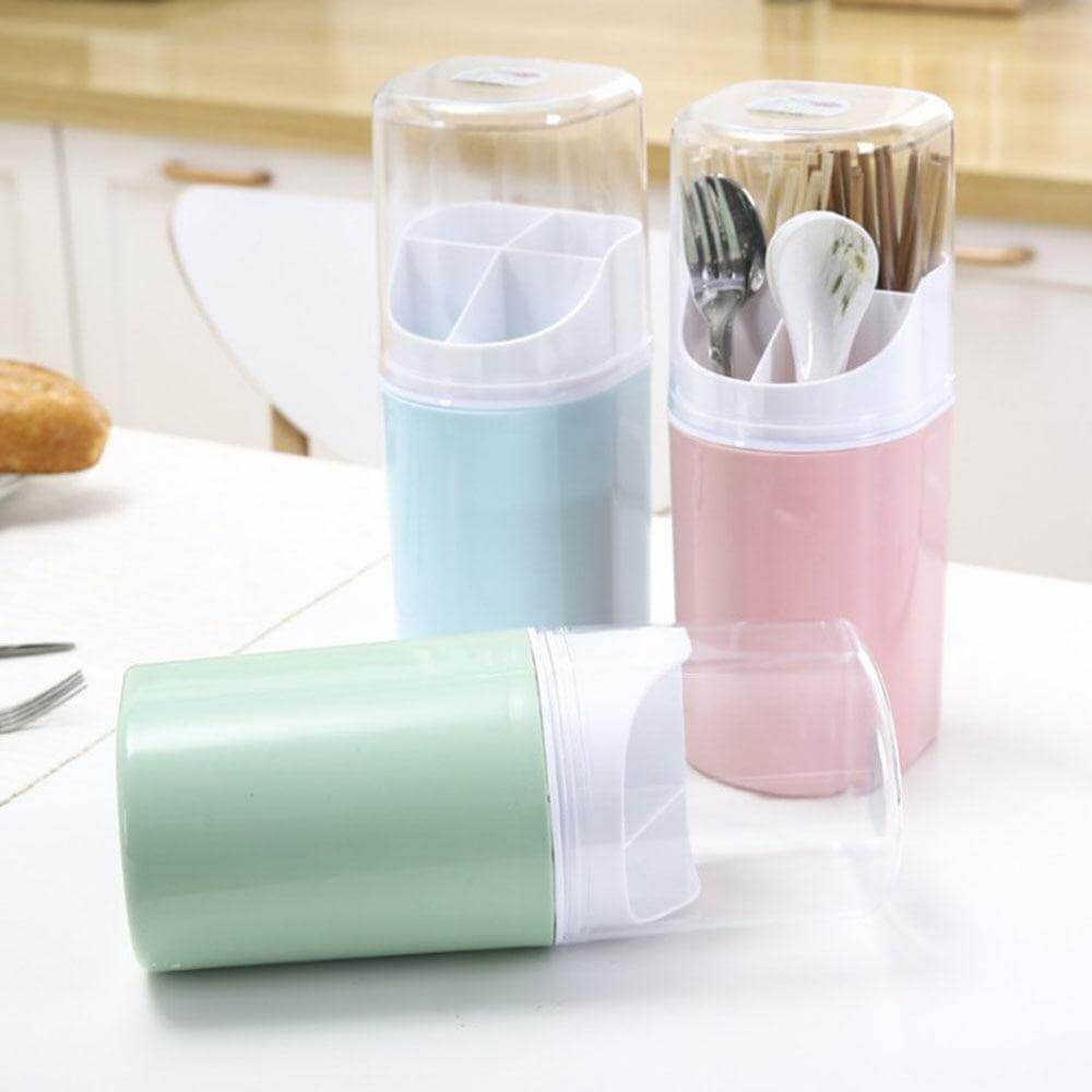 BowLift | Wall Mounted Hanging Cutlery Drain Box with Lid