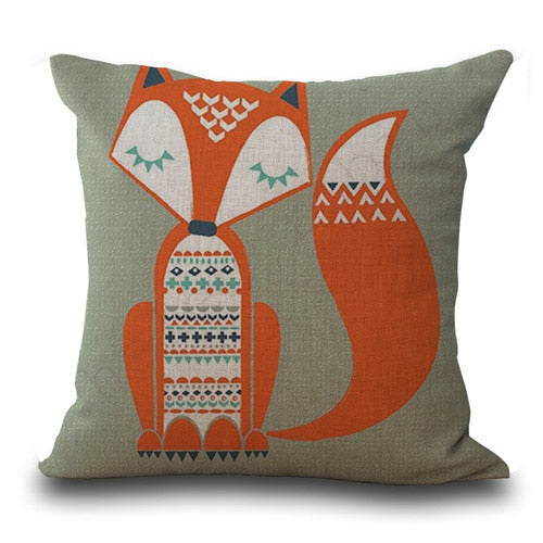 BowLift | Fox Pattern Cushion Pillow Cases