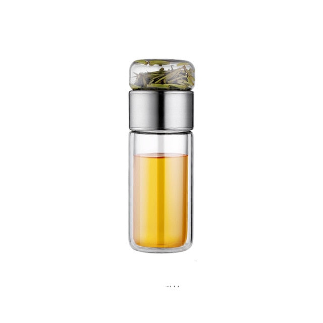 BowLift | 2in1 Large Double Glass Tea Infuser Bottle