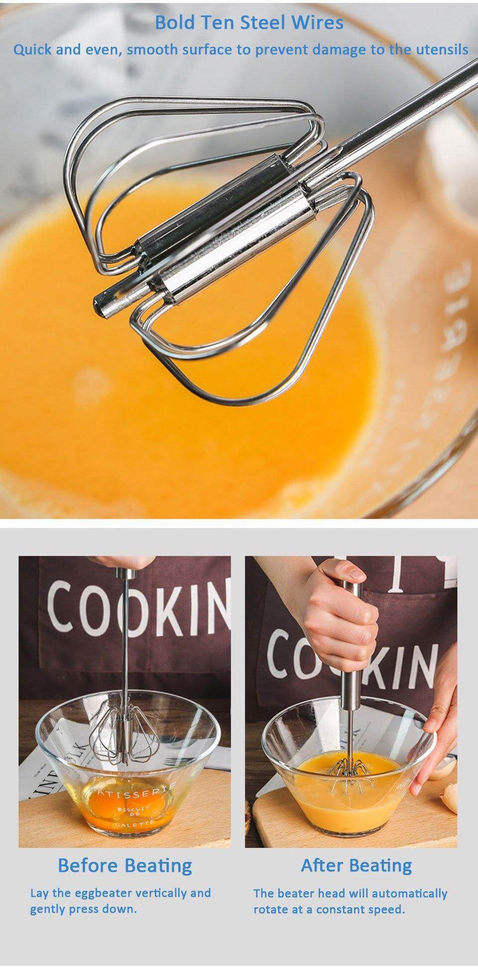 BowLift | Stainless Steel Easy Stirrer Whisk