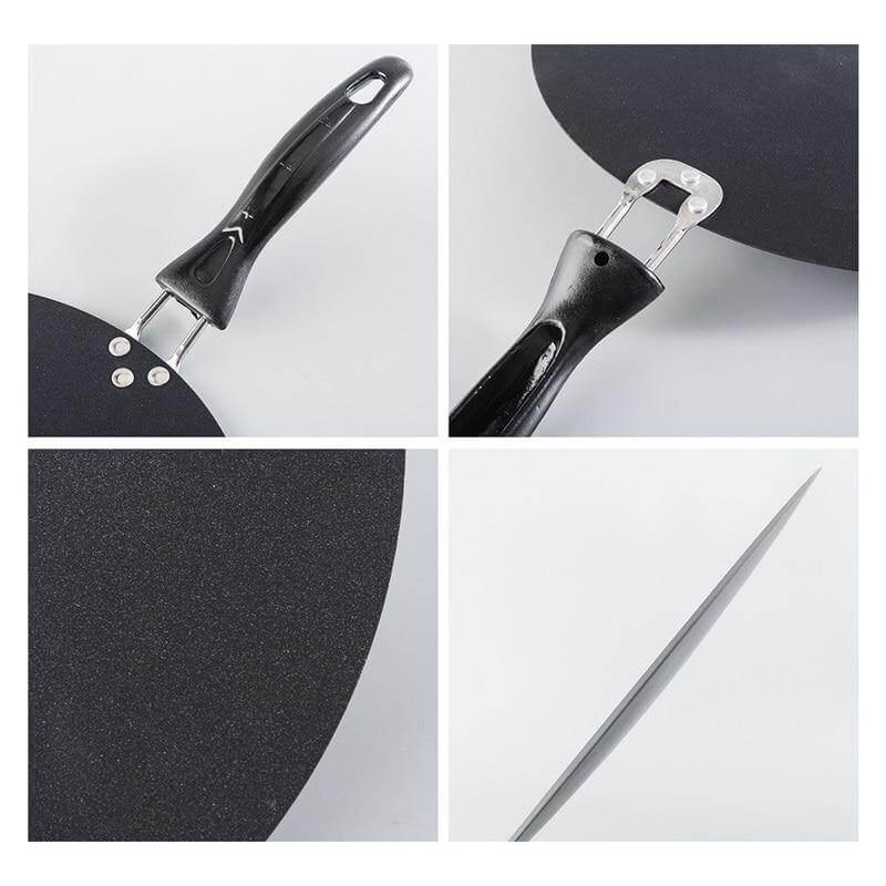 BowLift | Black Iron Round Non-stick Pancake Pan