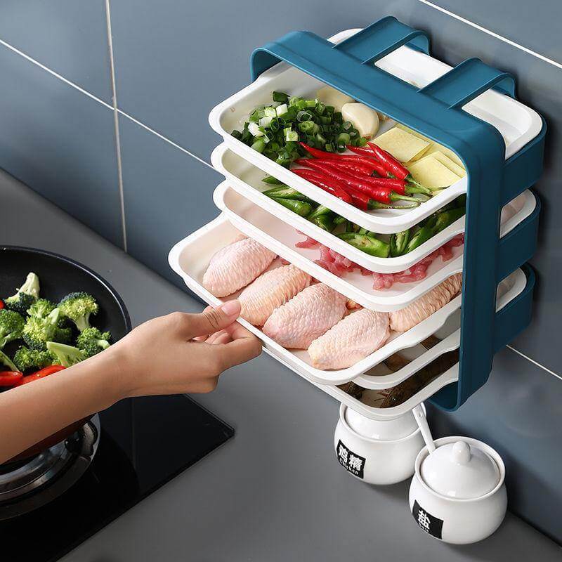 BowLift | Wall-Mounted Multi Layer Kitchen Food Cooking Organizer