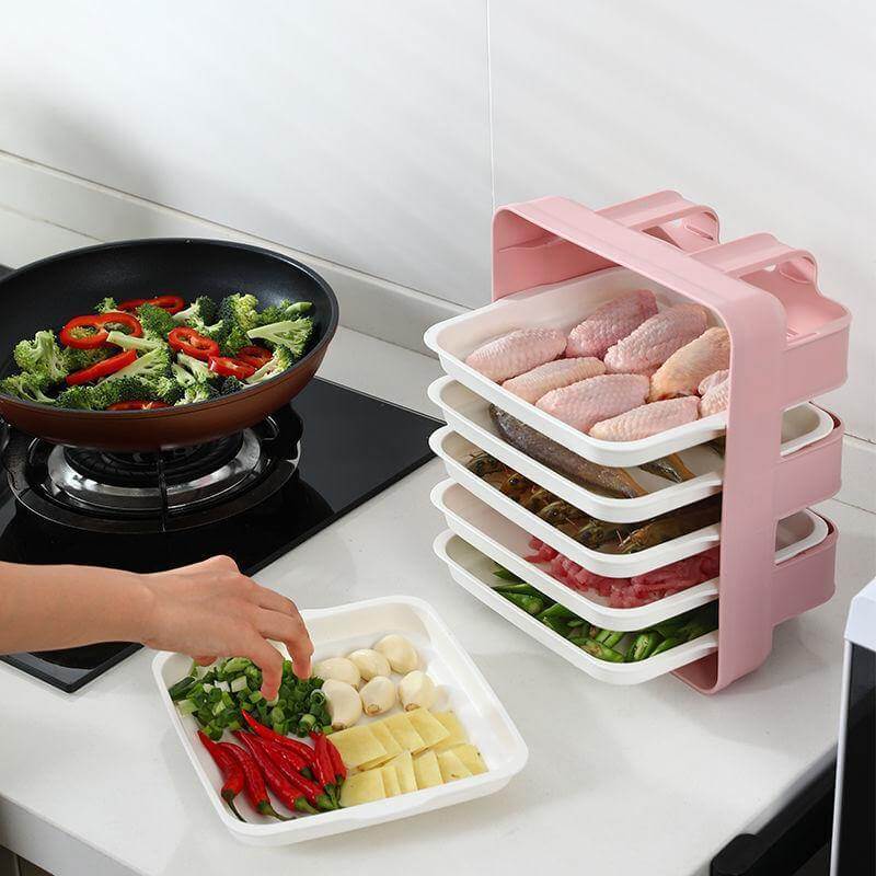 BowLift | Wall-Mounted Multi Layer Kitchen Food Cooking Organizer