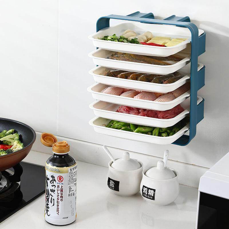 BowLift | Wall-Mounted Multi Layer Kitchen Food Cooking Organizer